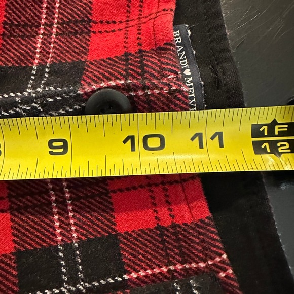 Brandy Melville Women's Red Plaid High Waist‎ Pants Made in Italy - Picture 14 of 14